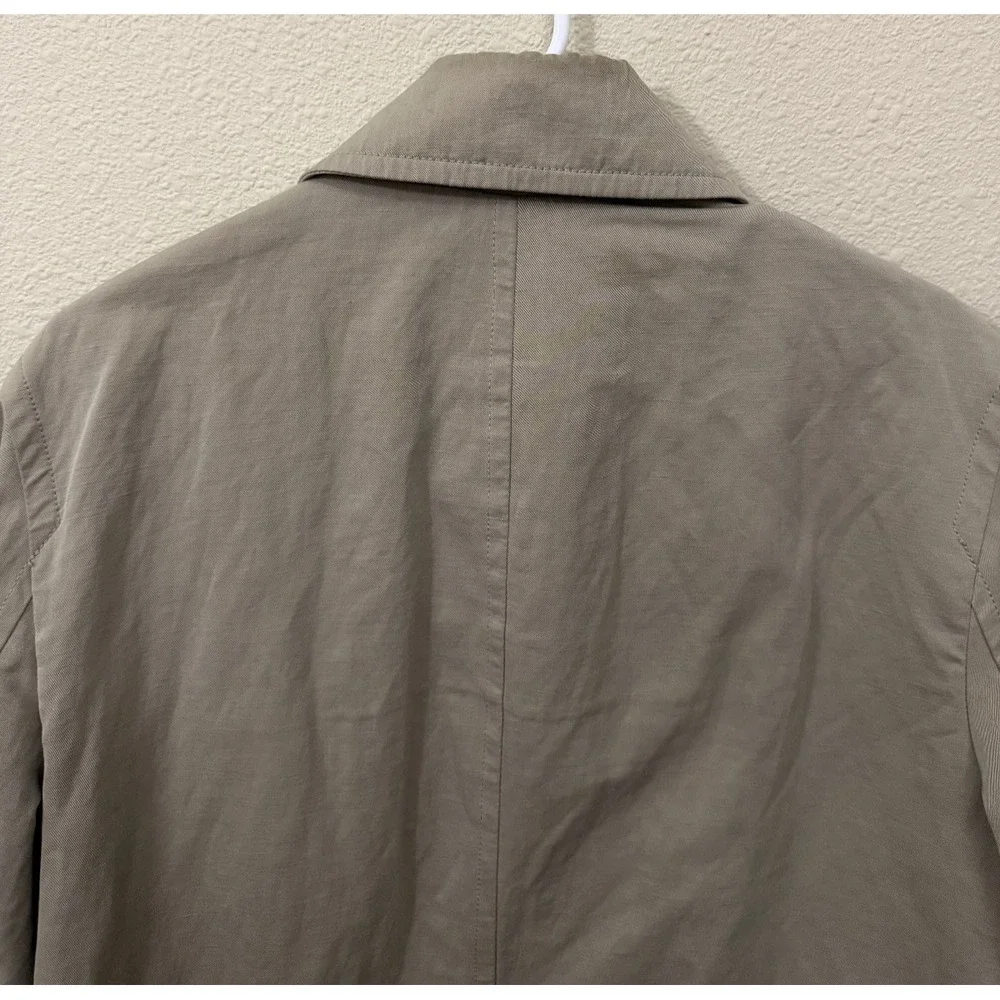 Banana Republic Mens Tan Khaki Trench Coat Button Front Jacket Size Medium